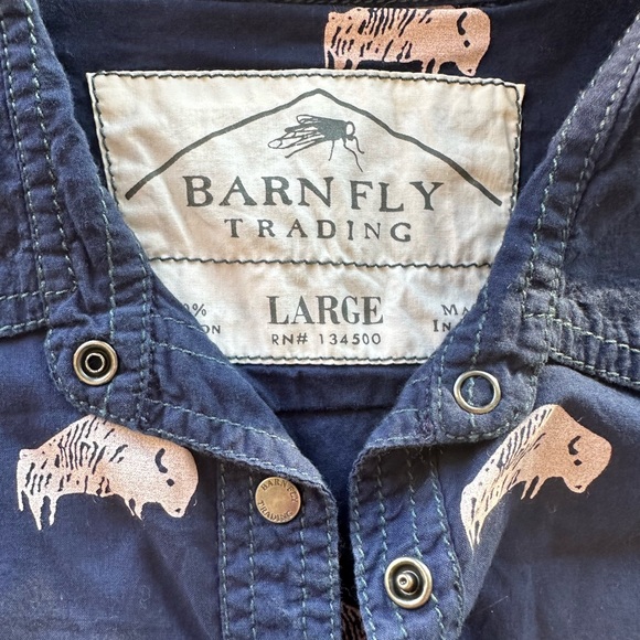 Barnfly Buffalo Button Down Shirt - Picture 2 of 7